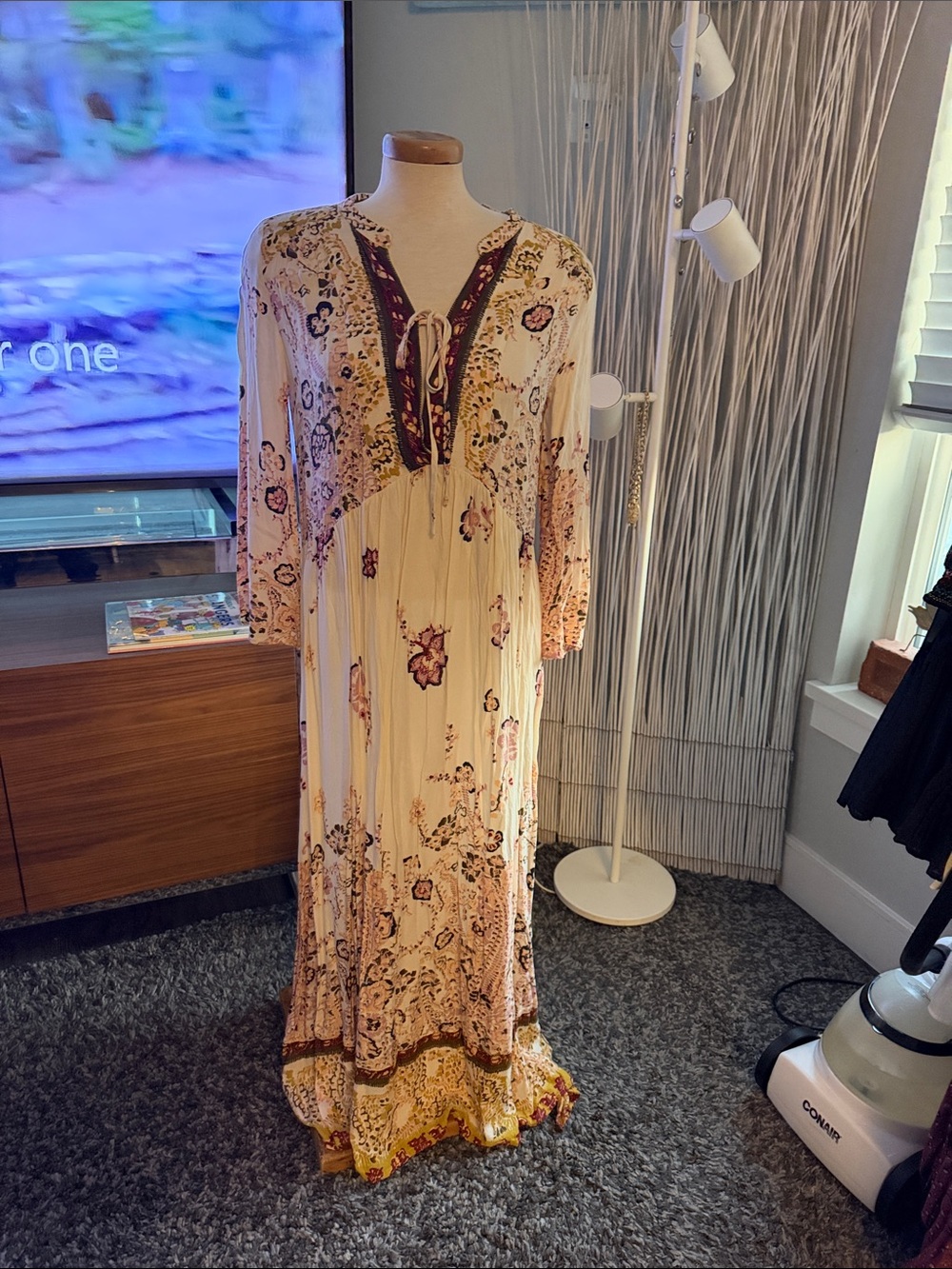 Bohemian Free People Floral Print Maxi Dress - Picture 6 of 8